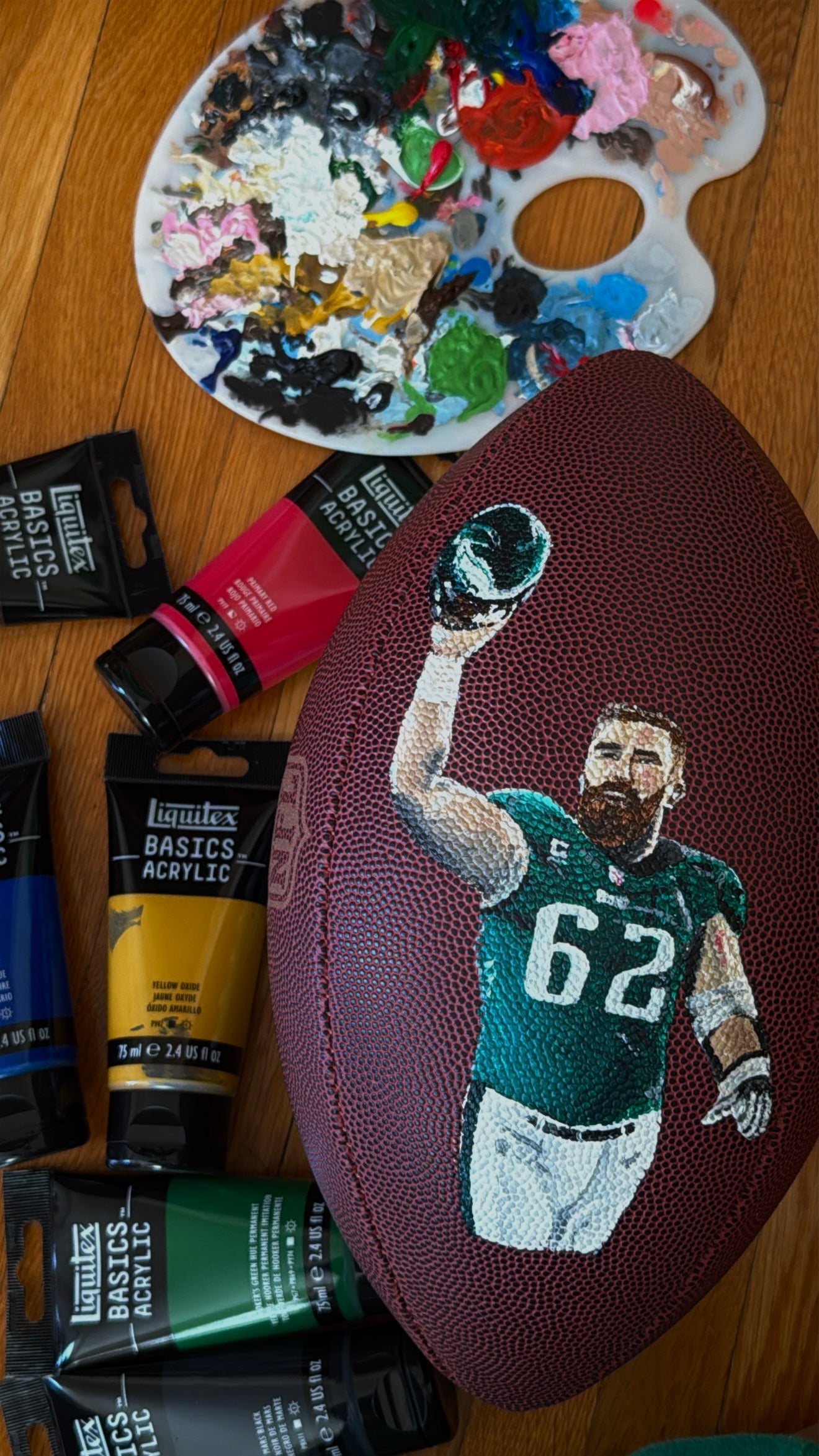 Hand-Painted Football – Custom Design!