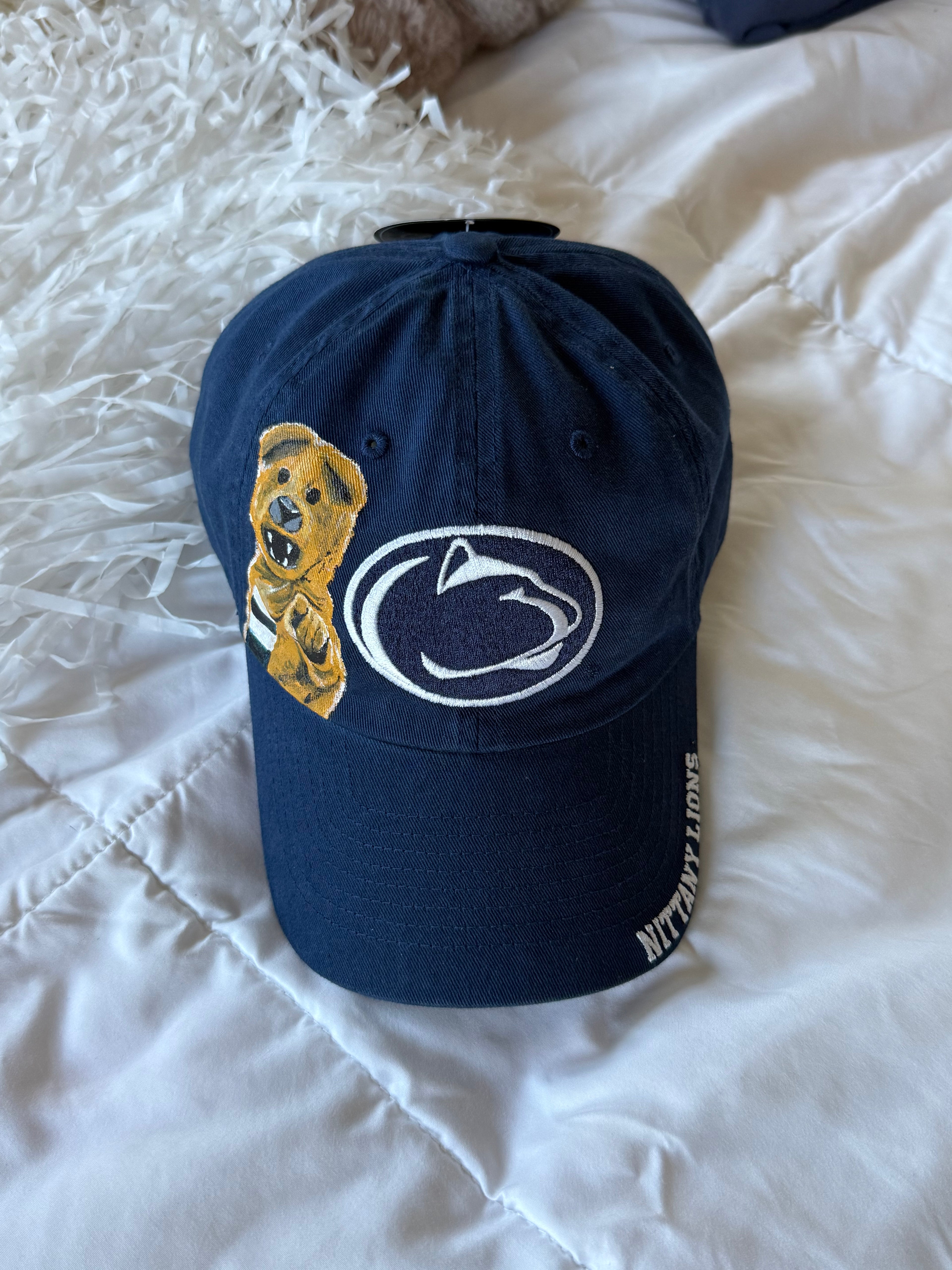 Custom Hand-Painted Nittany Lion Hat