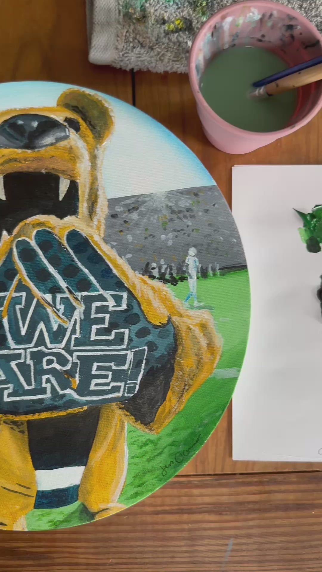 Circle Fisheye "We Are" Penn State Print– Square Photo of Circular Design