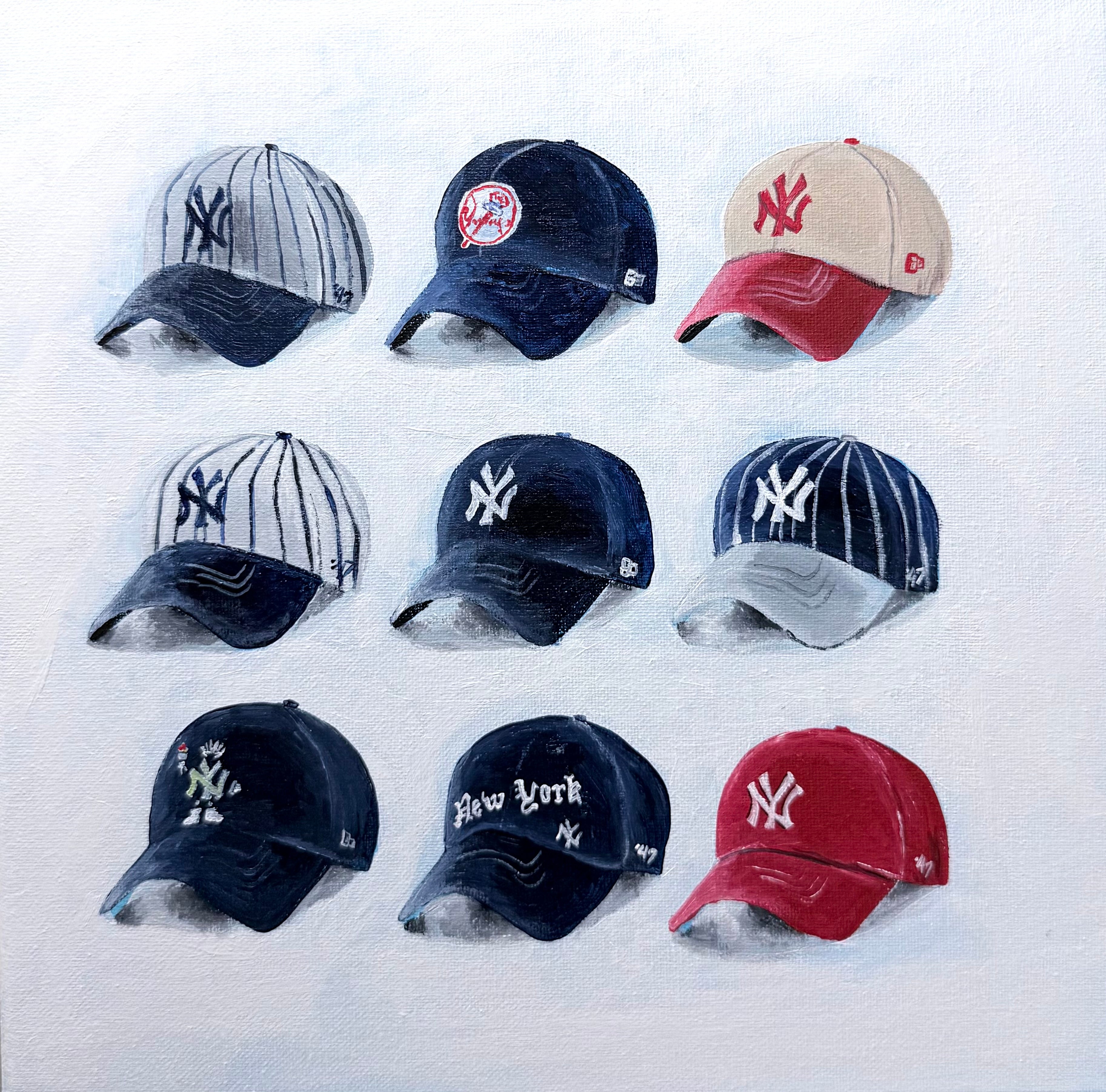 Yankees Hat Painting Print