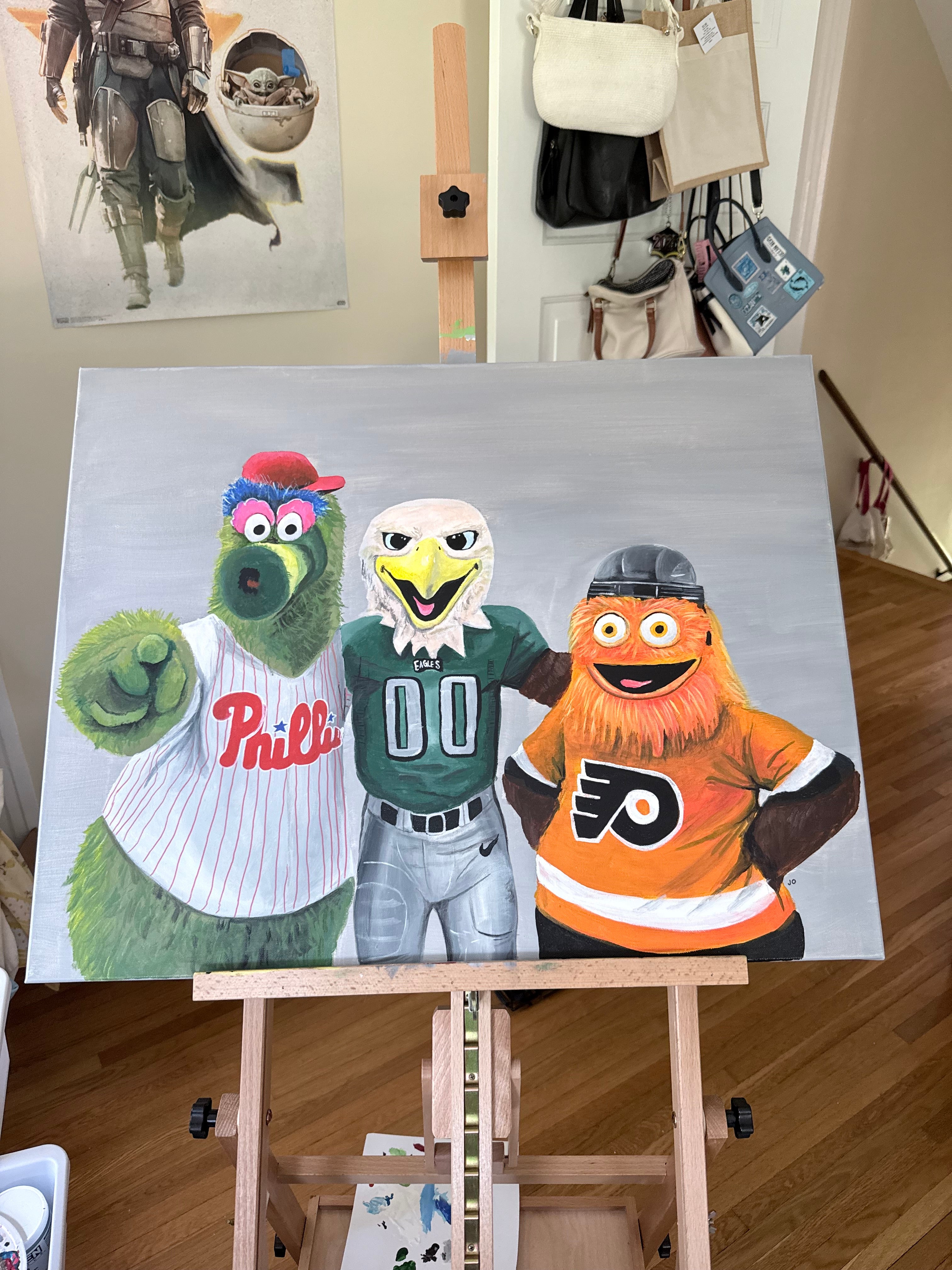 Three Philly Mascots Print