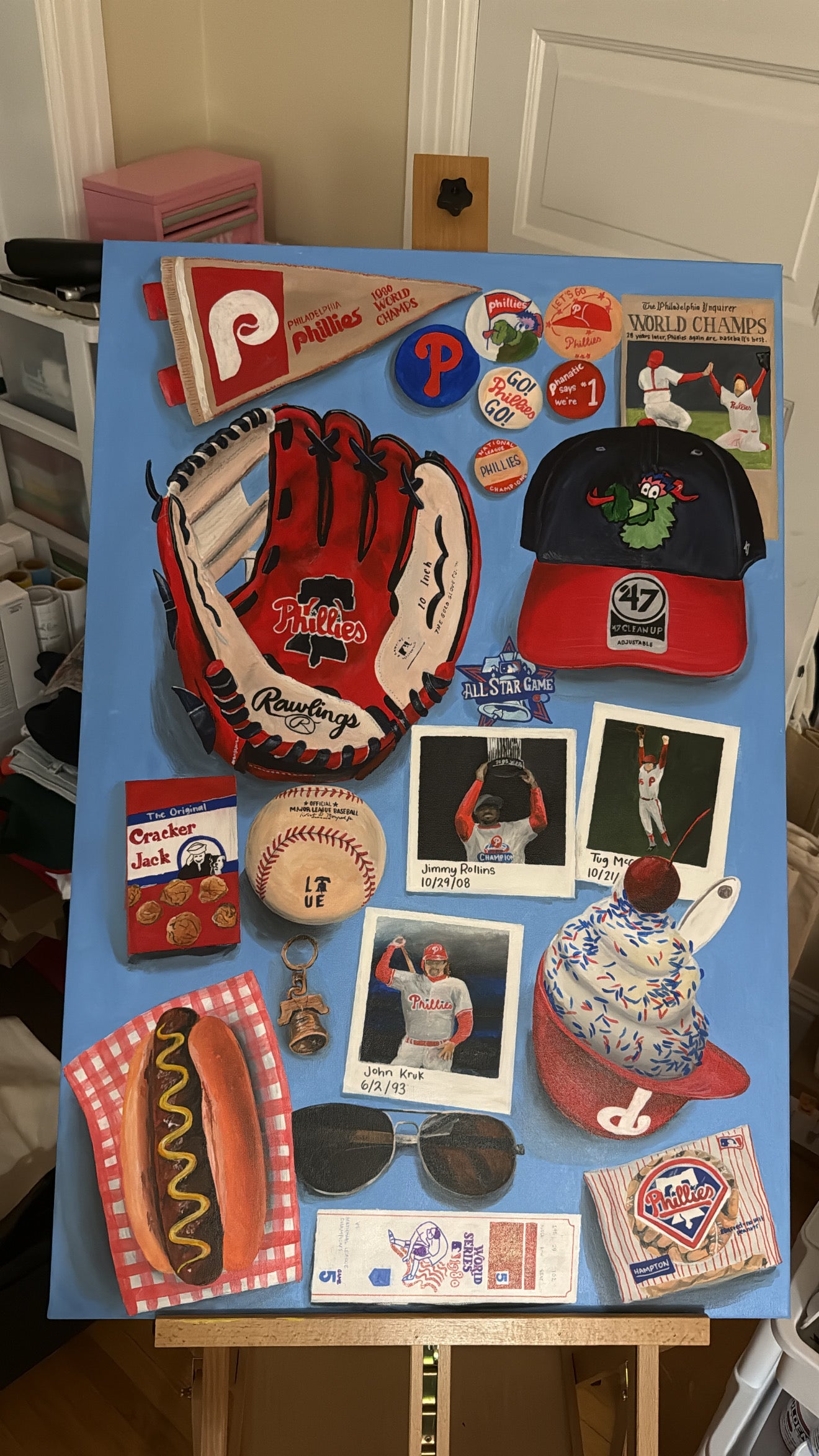 Philadelphia Phillies Collage Memorabilia Print