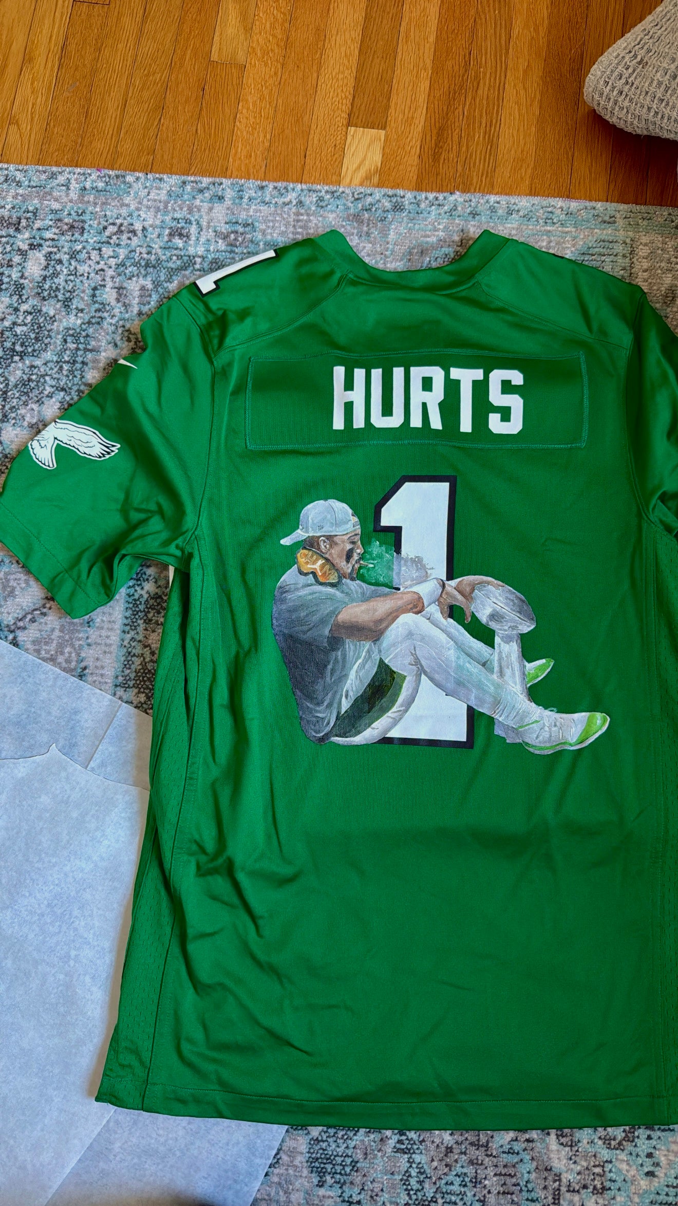 Hand Painted Jalen Hurts Jersey