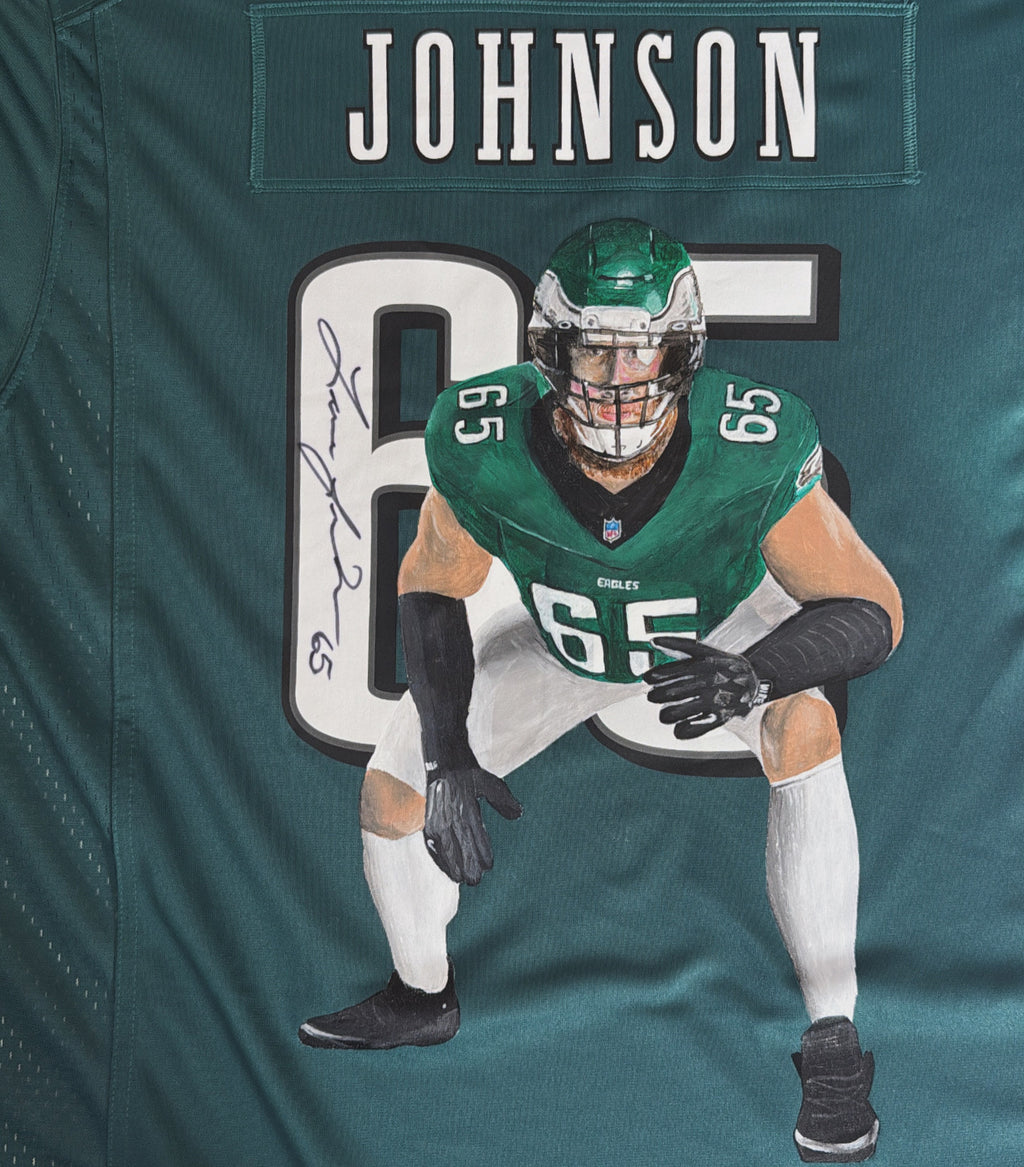 Hand Painted Lane Johnson Jersey