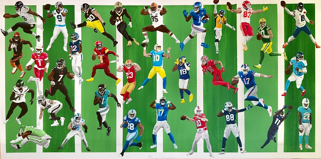 One Player from Every NFL Team Prints - Football Art Print