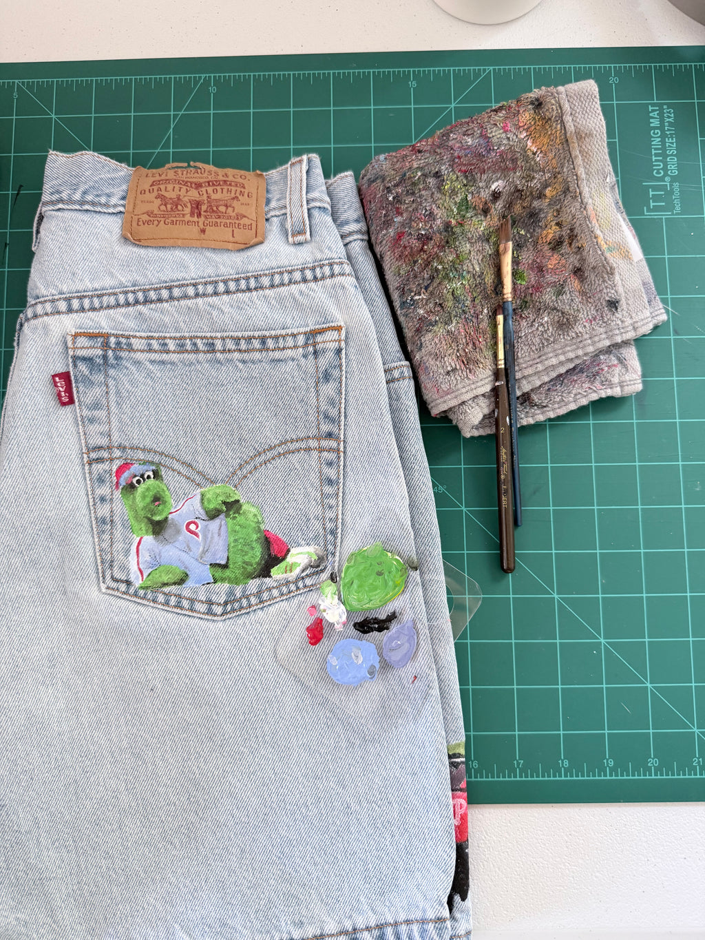 Custom Phillies Jean Shorts