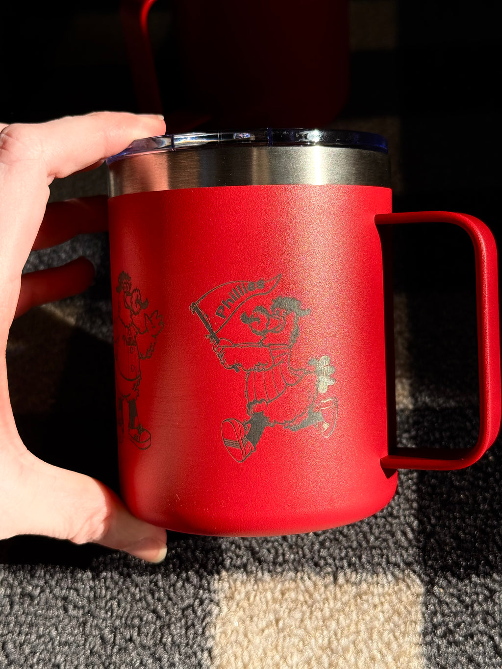 Philadelphia Phillies Phillie Phanatic Inspired Mug Tumbler