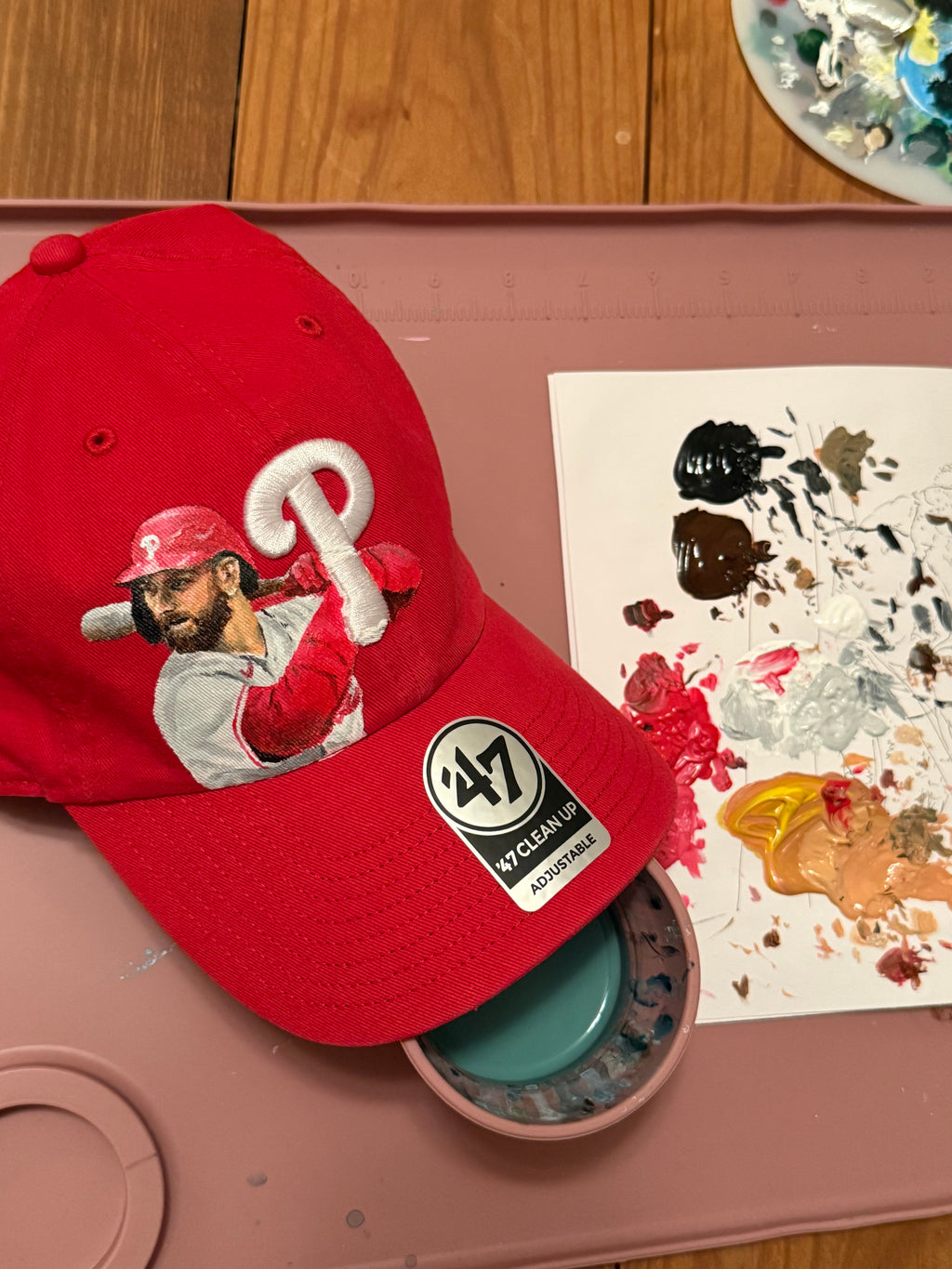 Custom Hand-Painted Baseball Hat – One-of-a-Kind Wearable Art