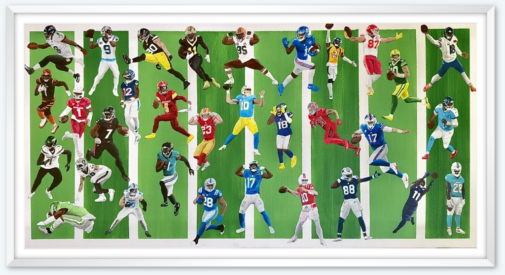 One Player from Every NFL Team Prints - Football Art Print