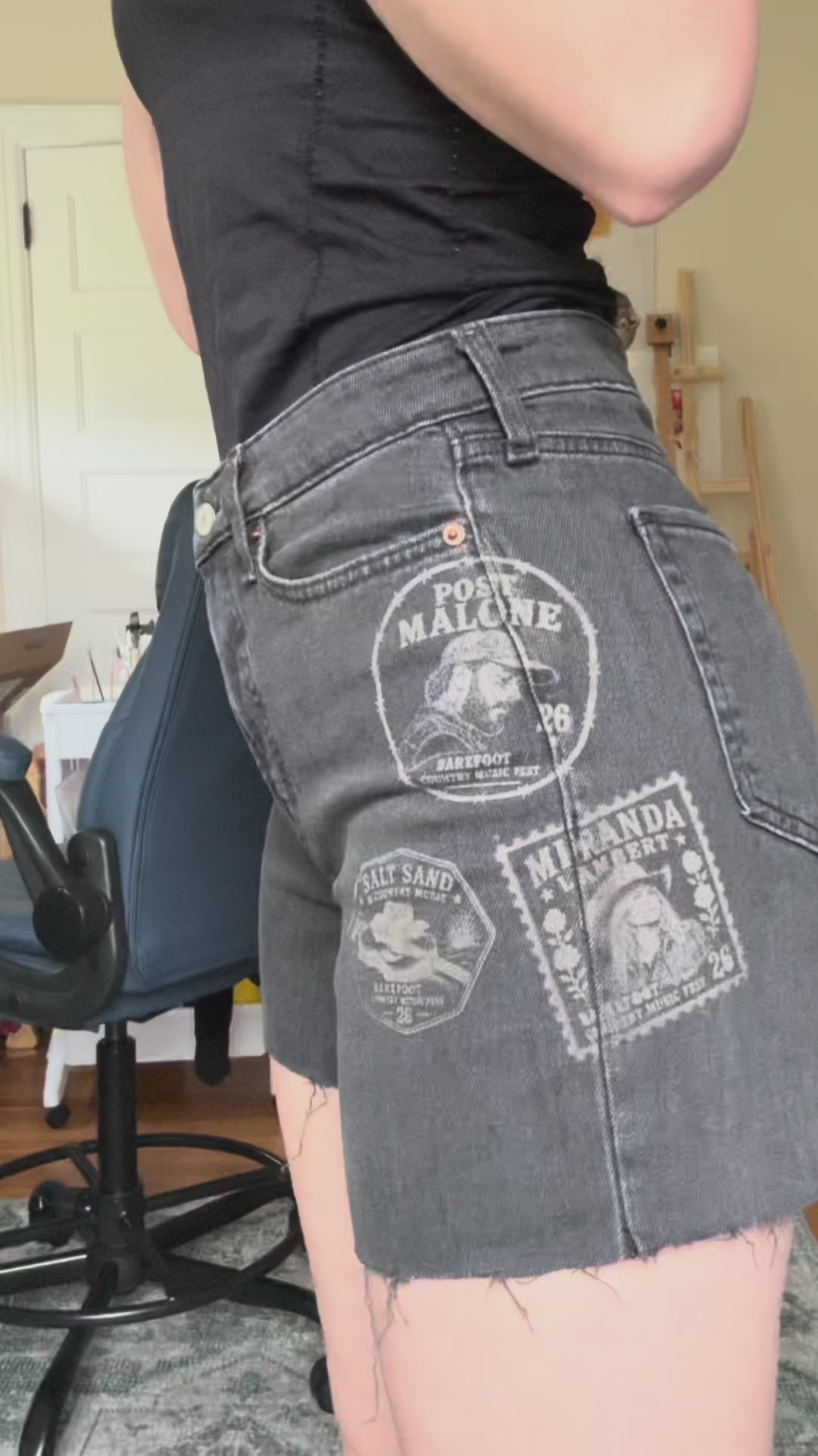 Custom Denim Shorts for Country Music Festivals