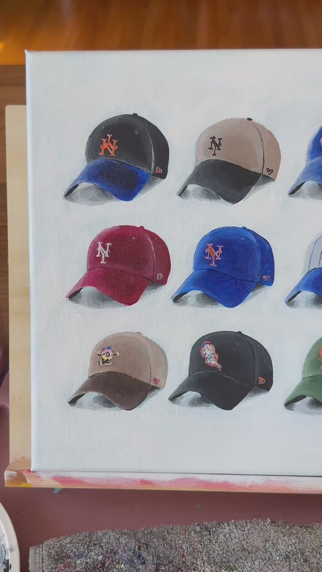 Mets Hat Painting Print