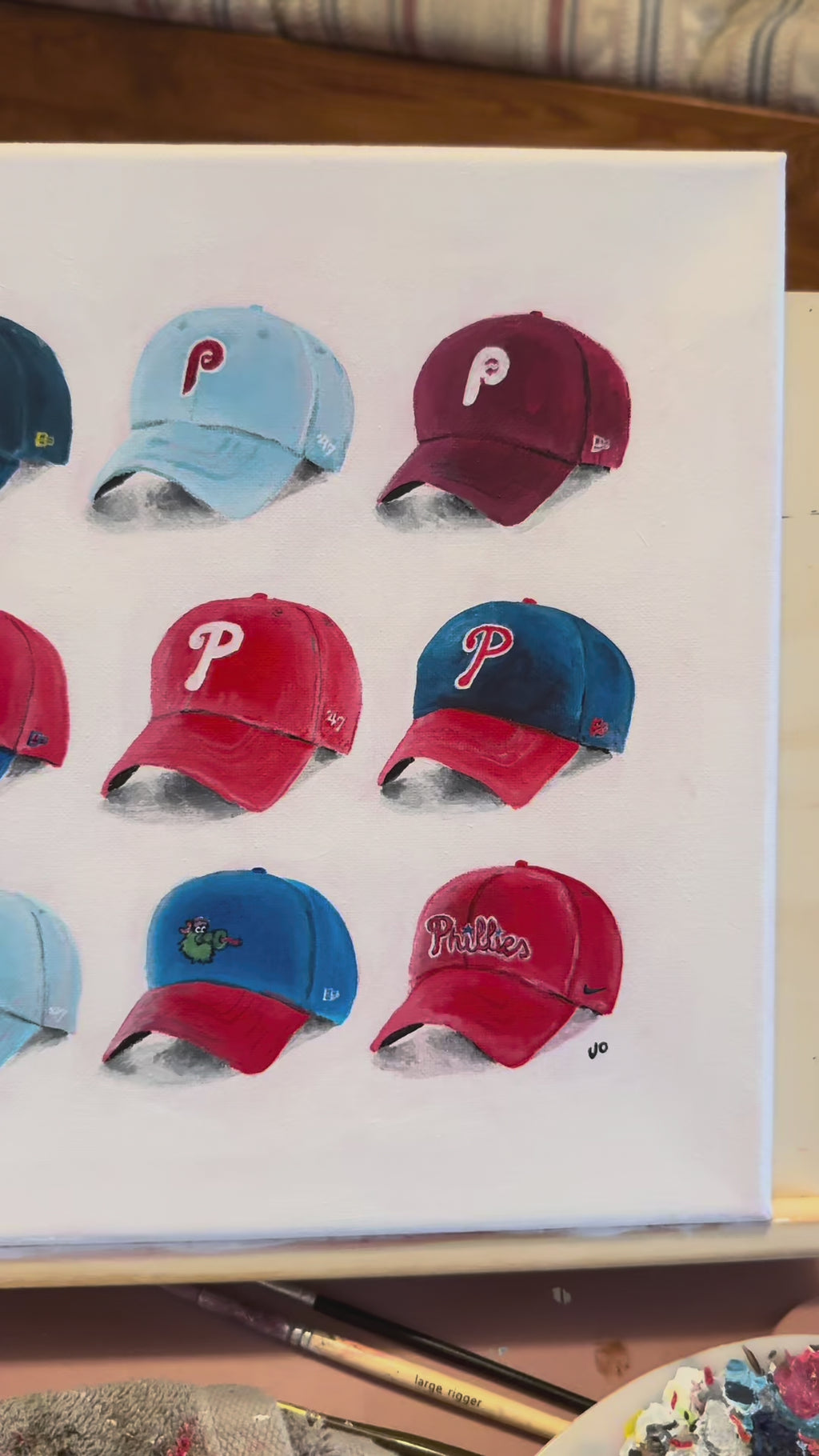 Phillies Hat Painting Print