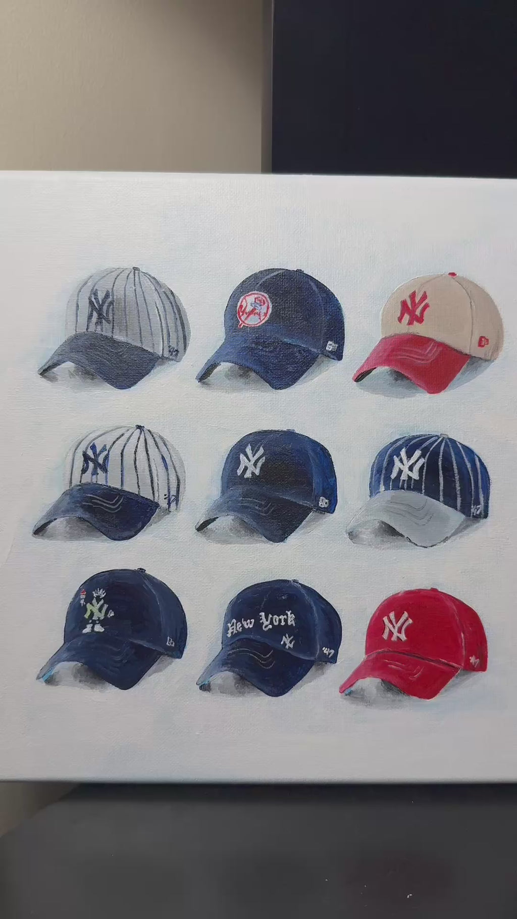 Yankees Hat Painting Print