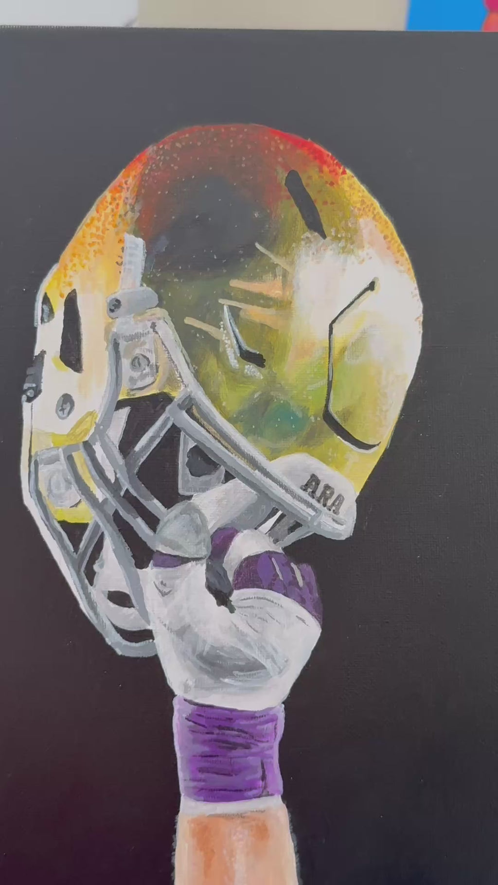 Notre Dame Helmet Print