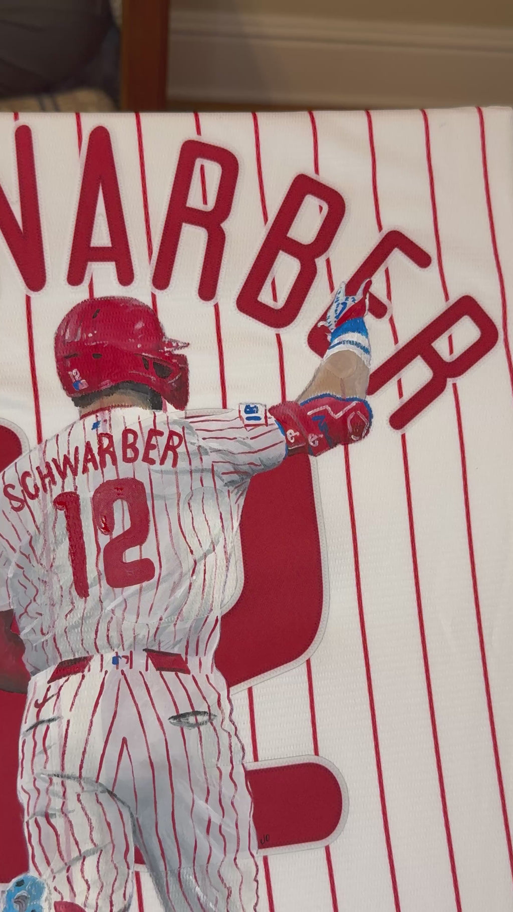 Hand Painted Schwarber Jersey
