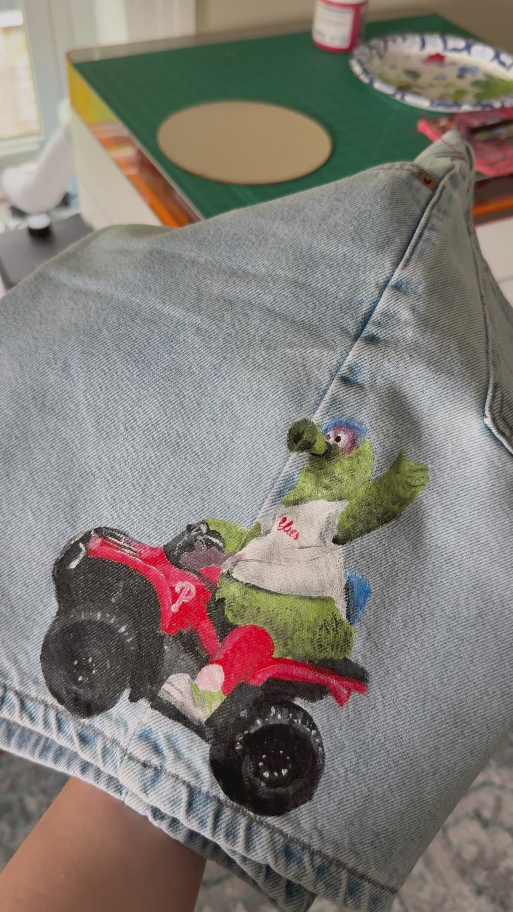 Custom Phillies Jean Shorts