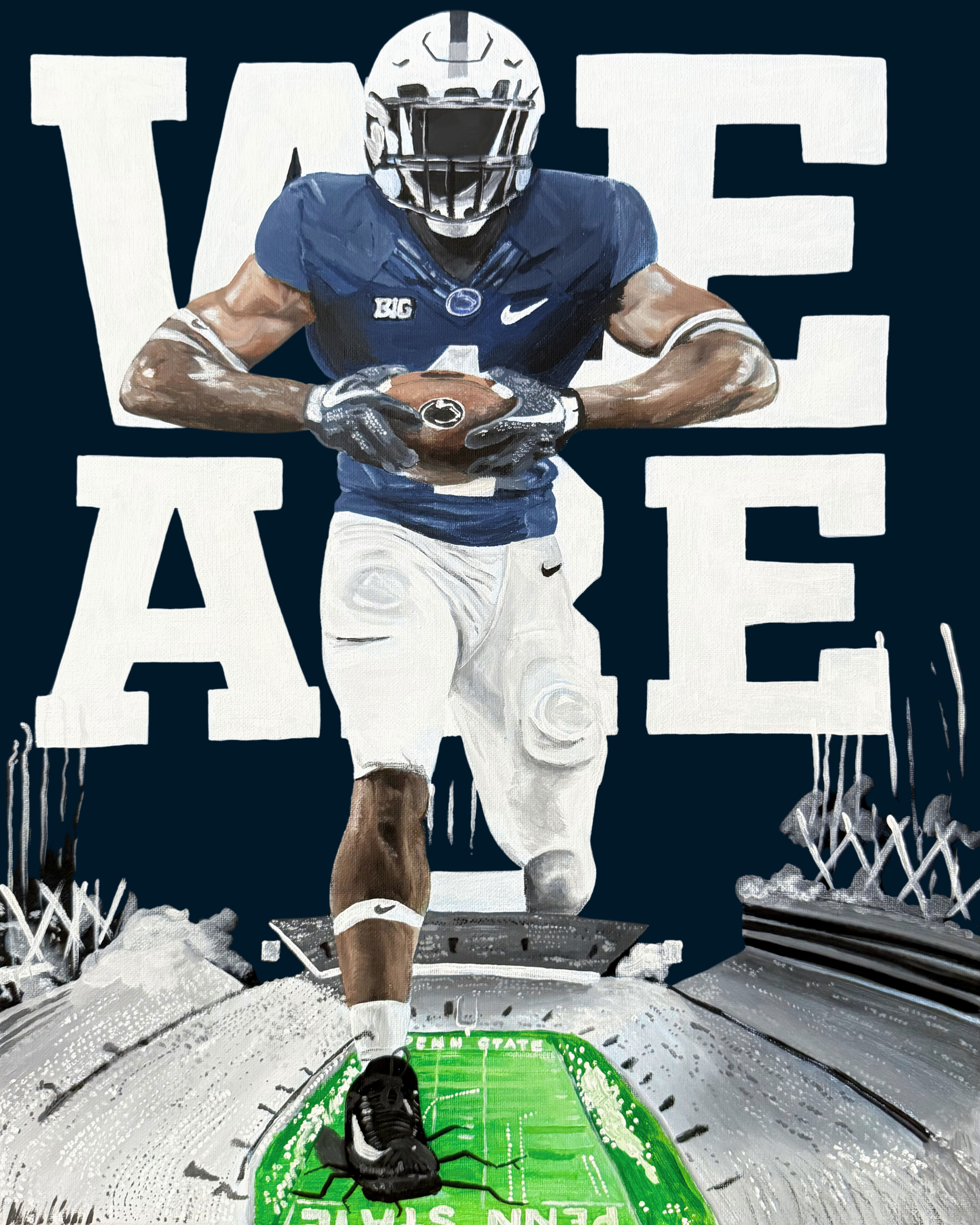 State Football Player Art Print